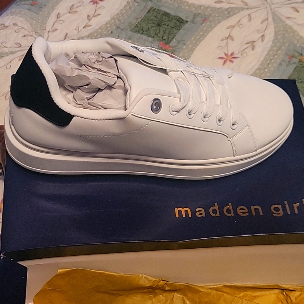 Madden Girl White Tennis Shoes